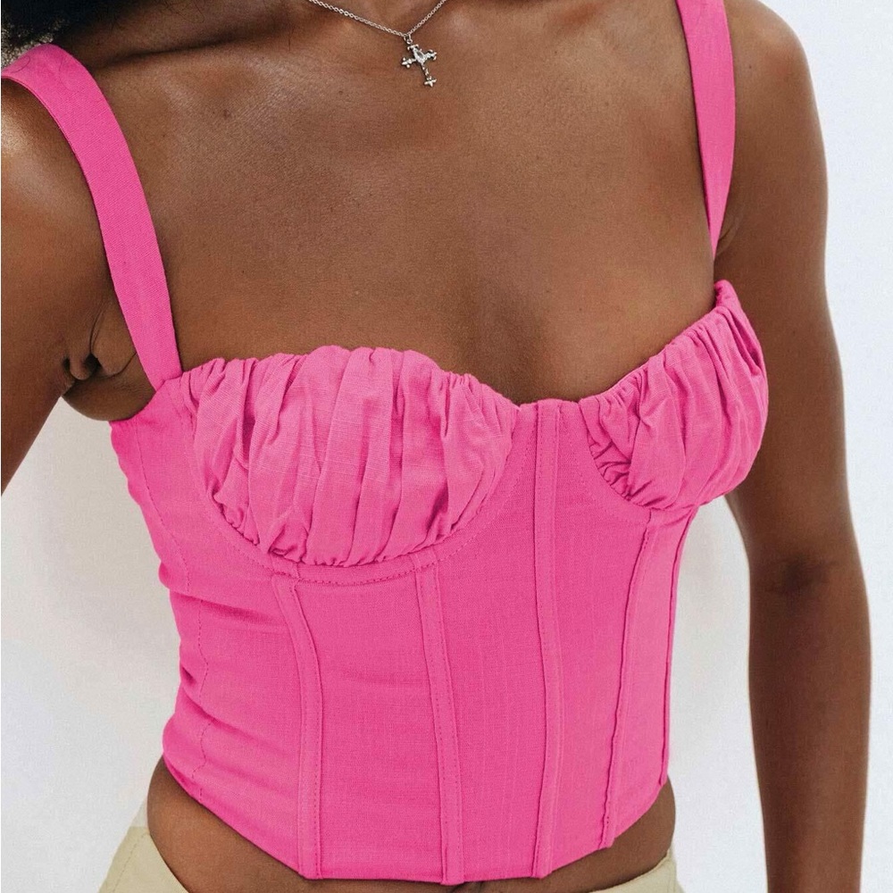 Elegant Pink Women's Bustier Top
